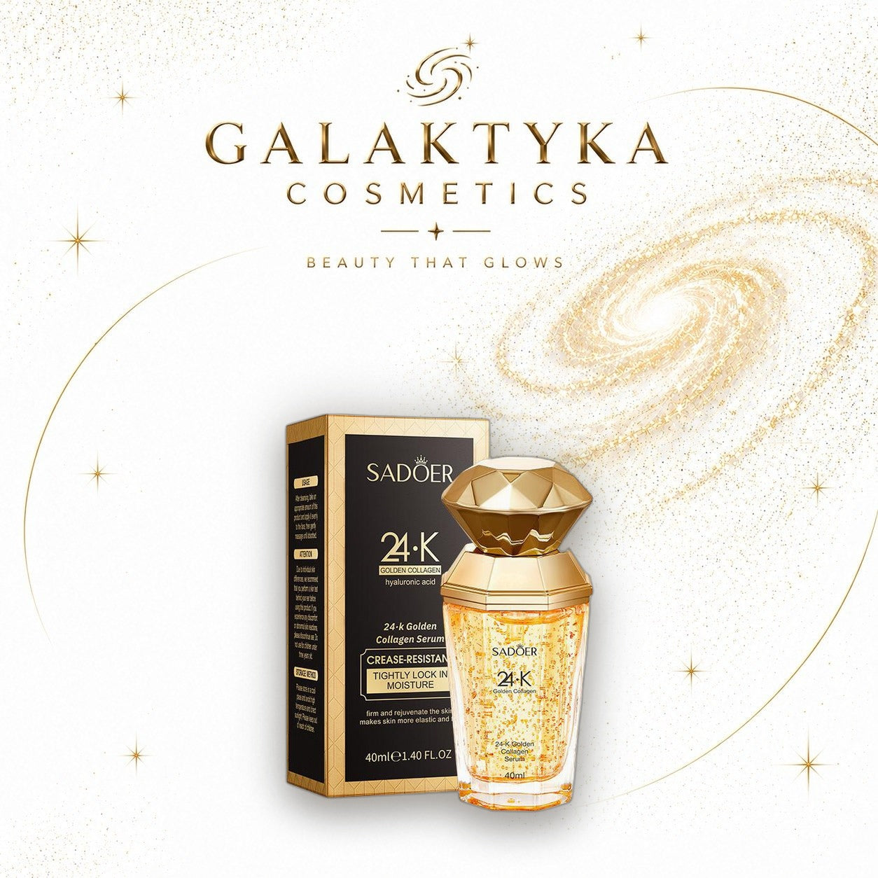 SADOER 24K LUKSUSOWE SERUM ZE ZŁOTEM I KOLAGENEM PRZECIWZMARSZCZKOWE