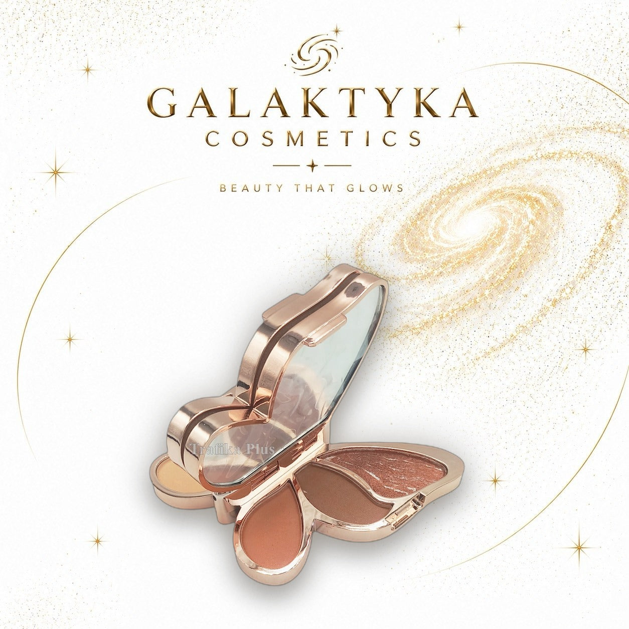 PIĘKNA PALETA CIENI PALETKA DO MAKIJAŻU MOTYL Z LUSTERKIEM CIENIE DO POWIEK