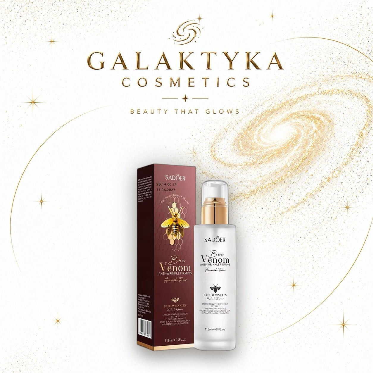 Emulsja nawilżający do twarzy SADOER Bee Venom dzień i noc 115 ml