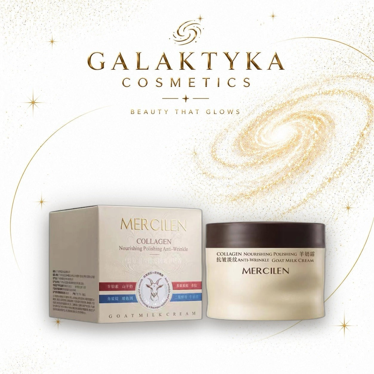 MERCILEN COLLAGEN GOAT MILK CREAM - NAWILŻAJĄCY I PRZECIWSTARZENIOWY