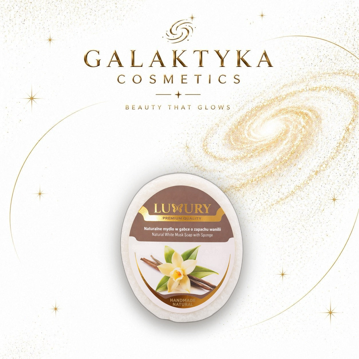NATURALNE MYDŁO W GĄBCE O ZAPACHU WANILII 135g