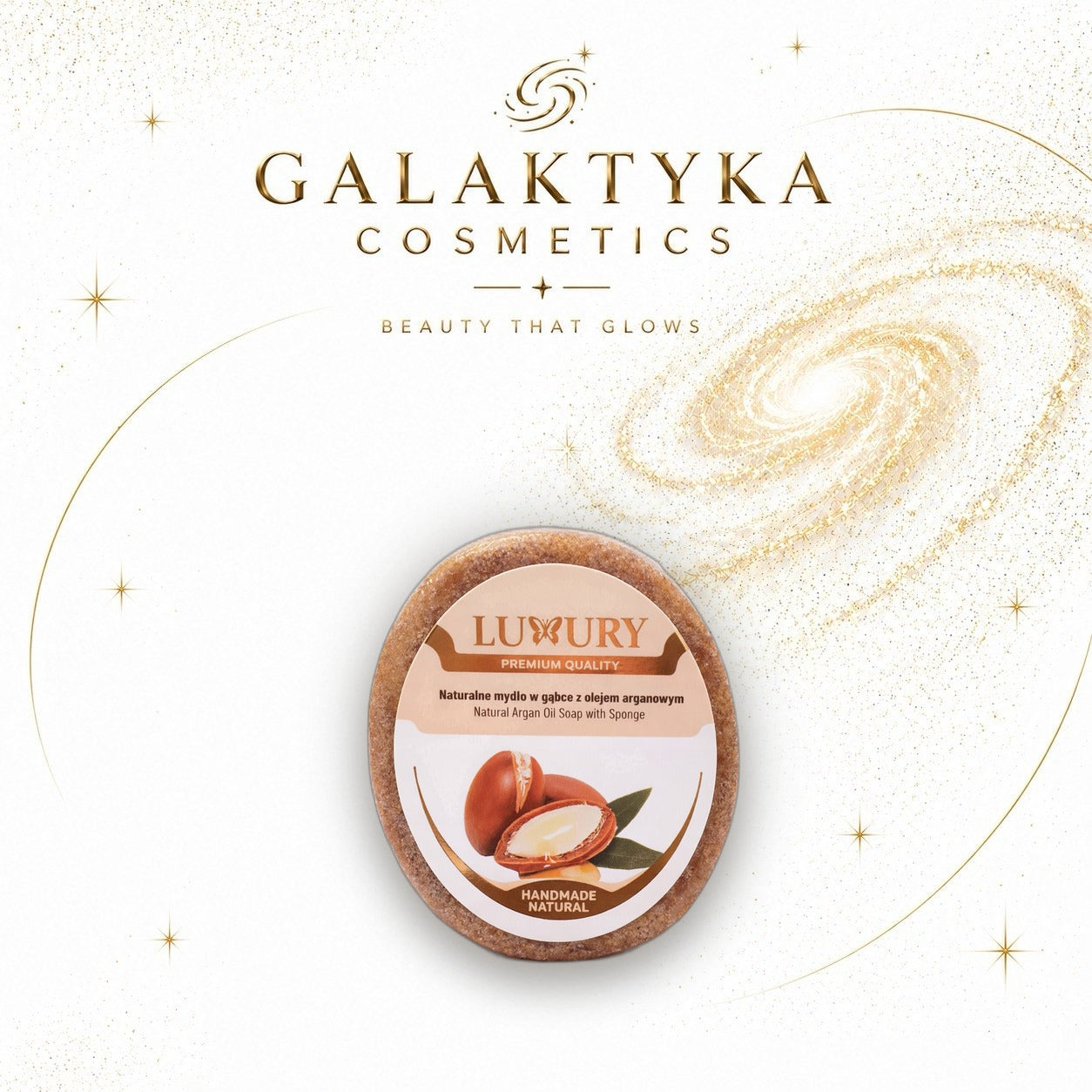 NATURALNE MYDŁO W GĄBCE Z OLEJEM ARGANOWYM LUXURY 135g