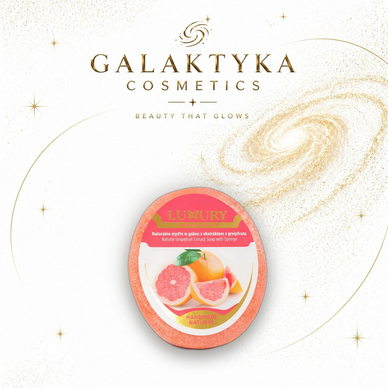 NATURALNE MYDŁO W GĄBCE Z EKSTRAKTEM Z GREJPFRUTA 135g