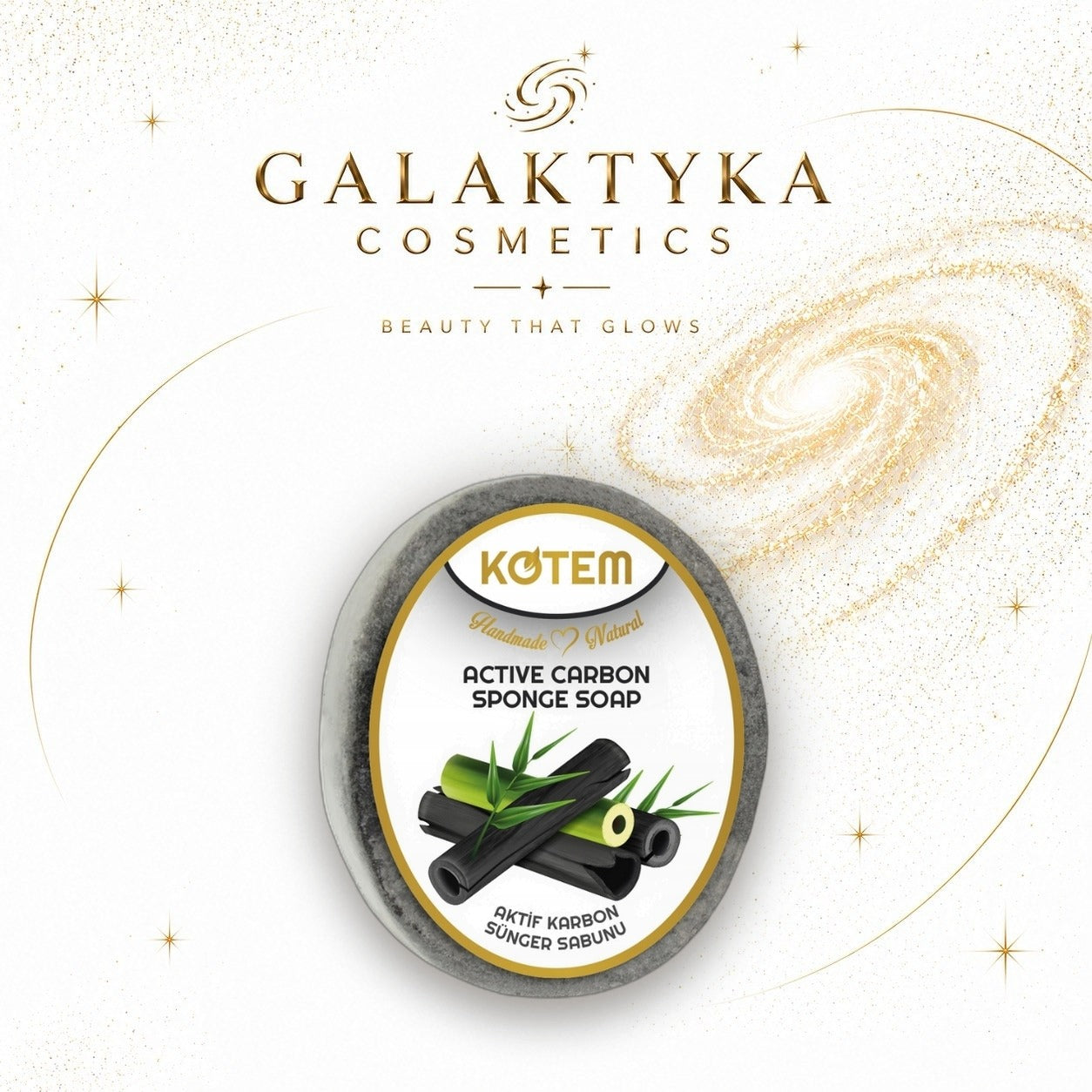 Kotem Mydło gąbkowe z węglem aktywnym, 125 g.