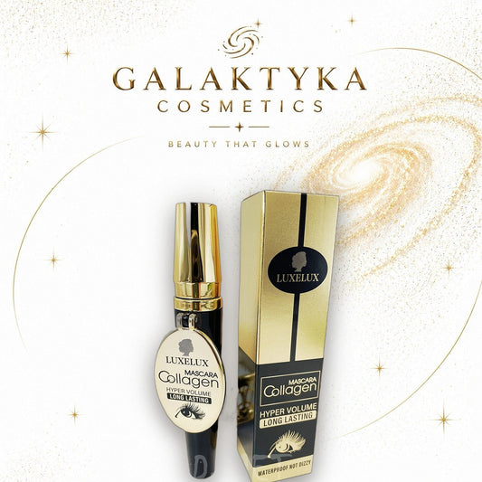 LUXELUX KOLAGENOWA MASKARA WODOODPORNY TUSZ DO RZĘS Z LUSTERKIEM CZARNY