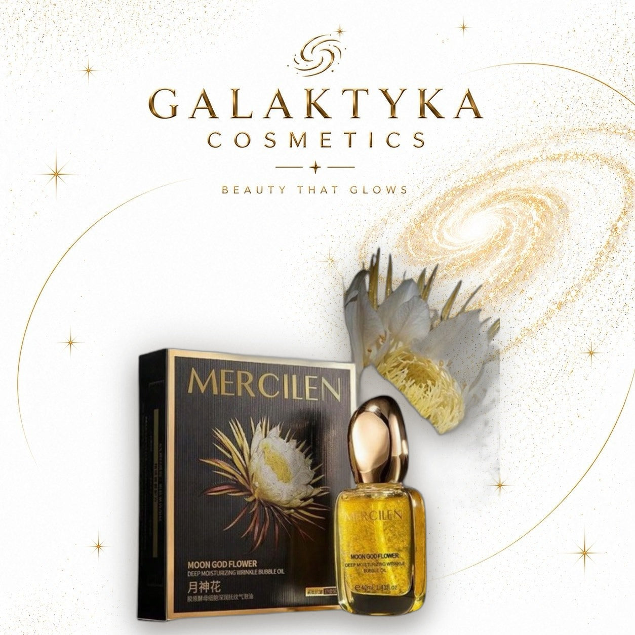 Serum olejek do twarzy - Kwiat Księżycowy Moon God Flower Mercilen 40 ml