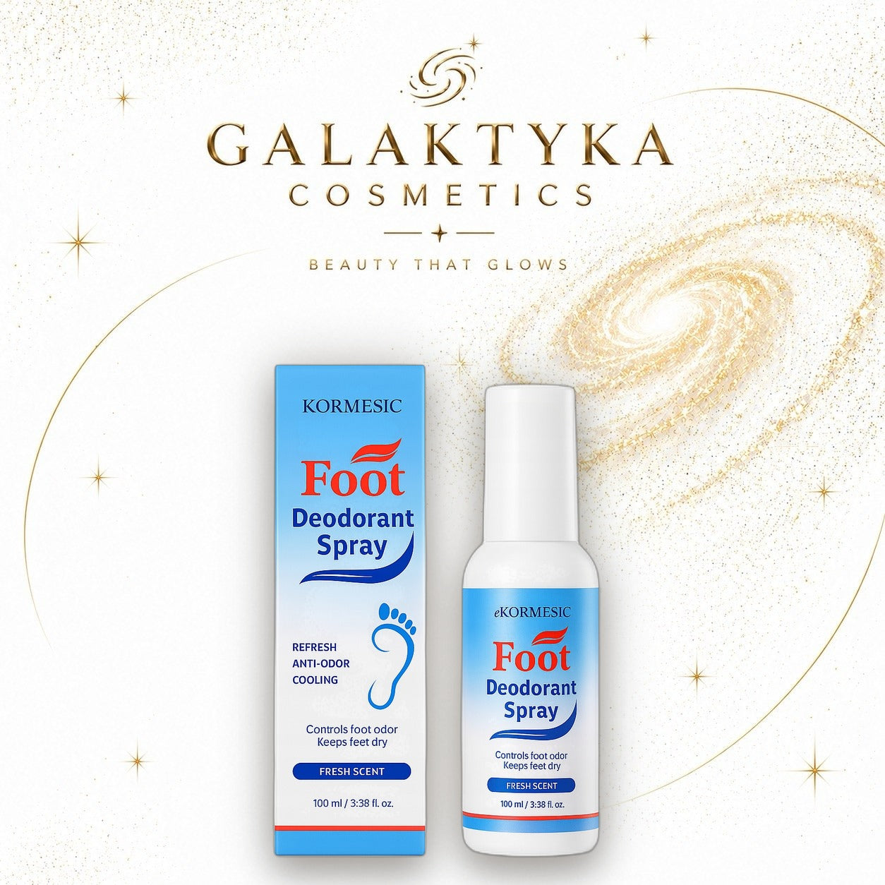 KORMESIC Foot Deodorant Spray 100ml Odświeżający spray do stóp