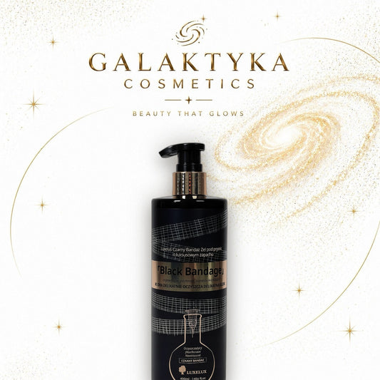 LUXELUX CZARNY BANDAŻ ŻEL POD PRYSZNIC O LUKSUSOWYM ZAPACHU 400ML