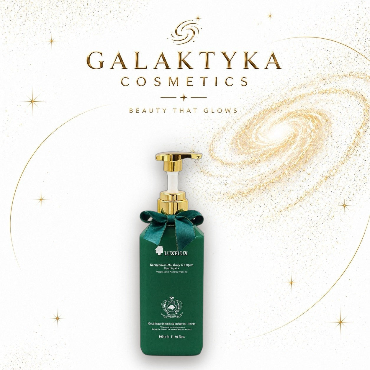 LUXELUX jedwabisty szampon keratynowy do włosów nawilżający - 500 ml