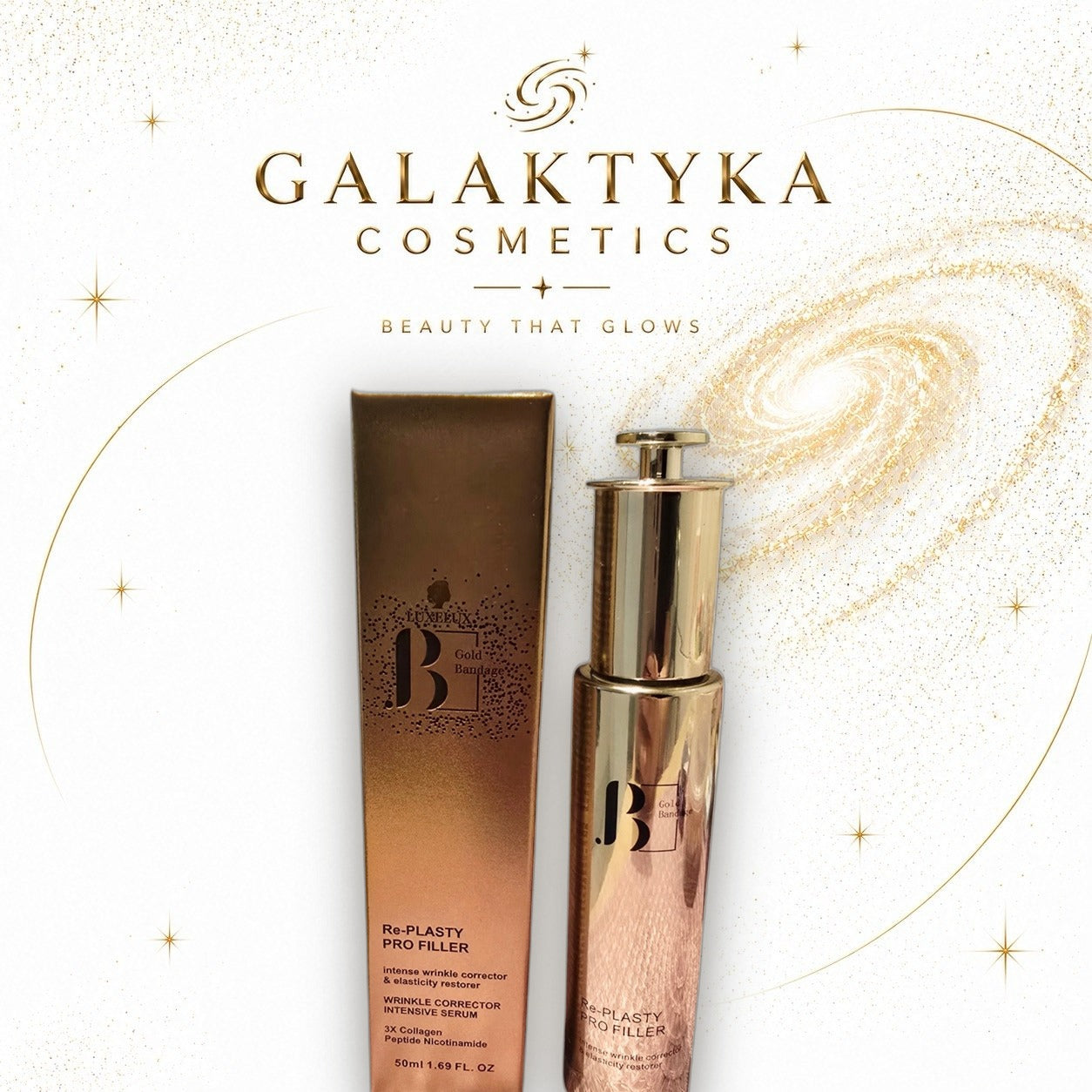 Intensywny wypełniacz zmarszczek serum ZŁOTY BANDAŻ LUXELUX 50 ml