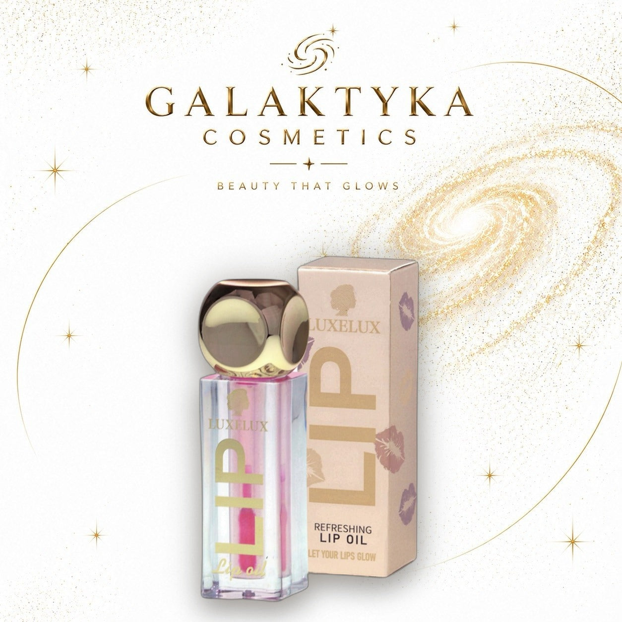 Błyszczyk do ust 3 ml Luxelux nawilżający z drobinkami