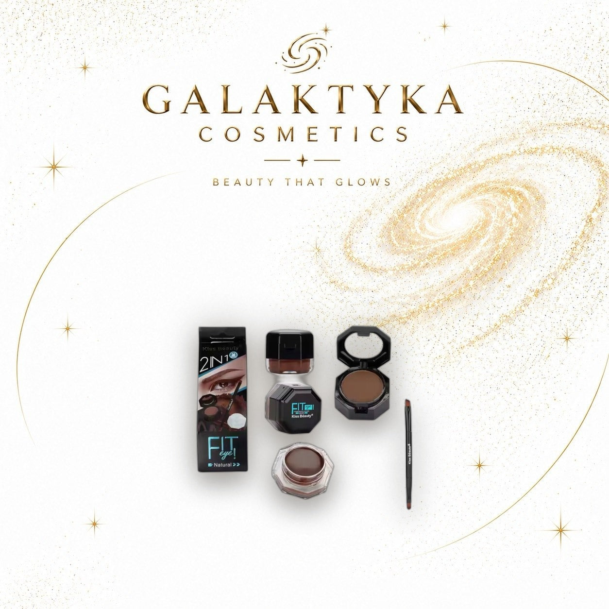 Kiss Beauty 2w1 Żel do brwi i eyeliner, trwały, wodoodporny, 5g
