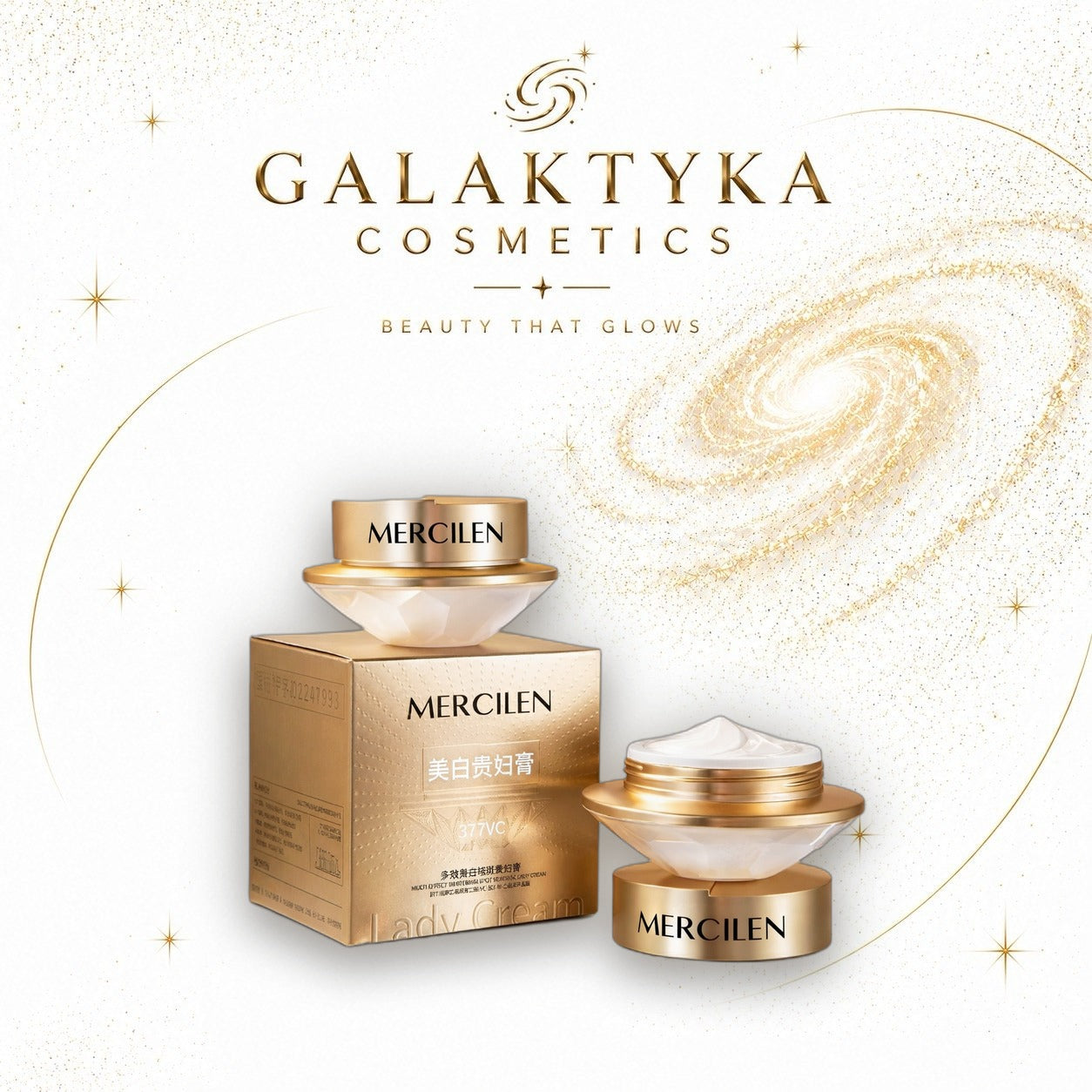 MERCILEN 377VC Wielofektywny Krem wybielający, 50g