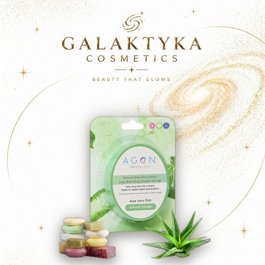 AGON 125G SHOWER SPONGE ALOE VERA mydło zatopione w gąbce Aloes na prezent