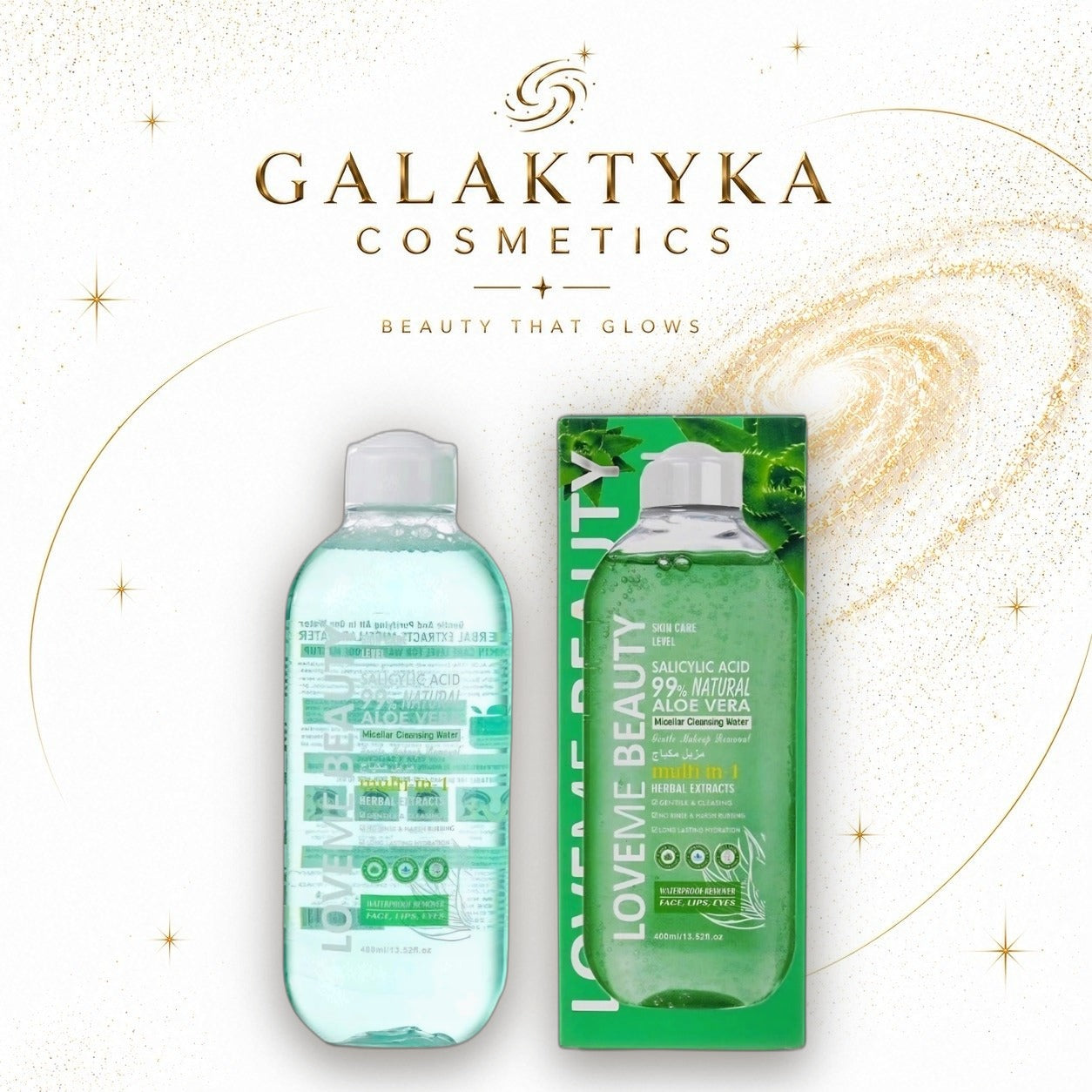 Płyn micelarny do demakijażu z aloesem LUNDBORLY BEAUTY 400ml.
