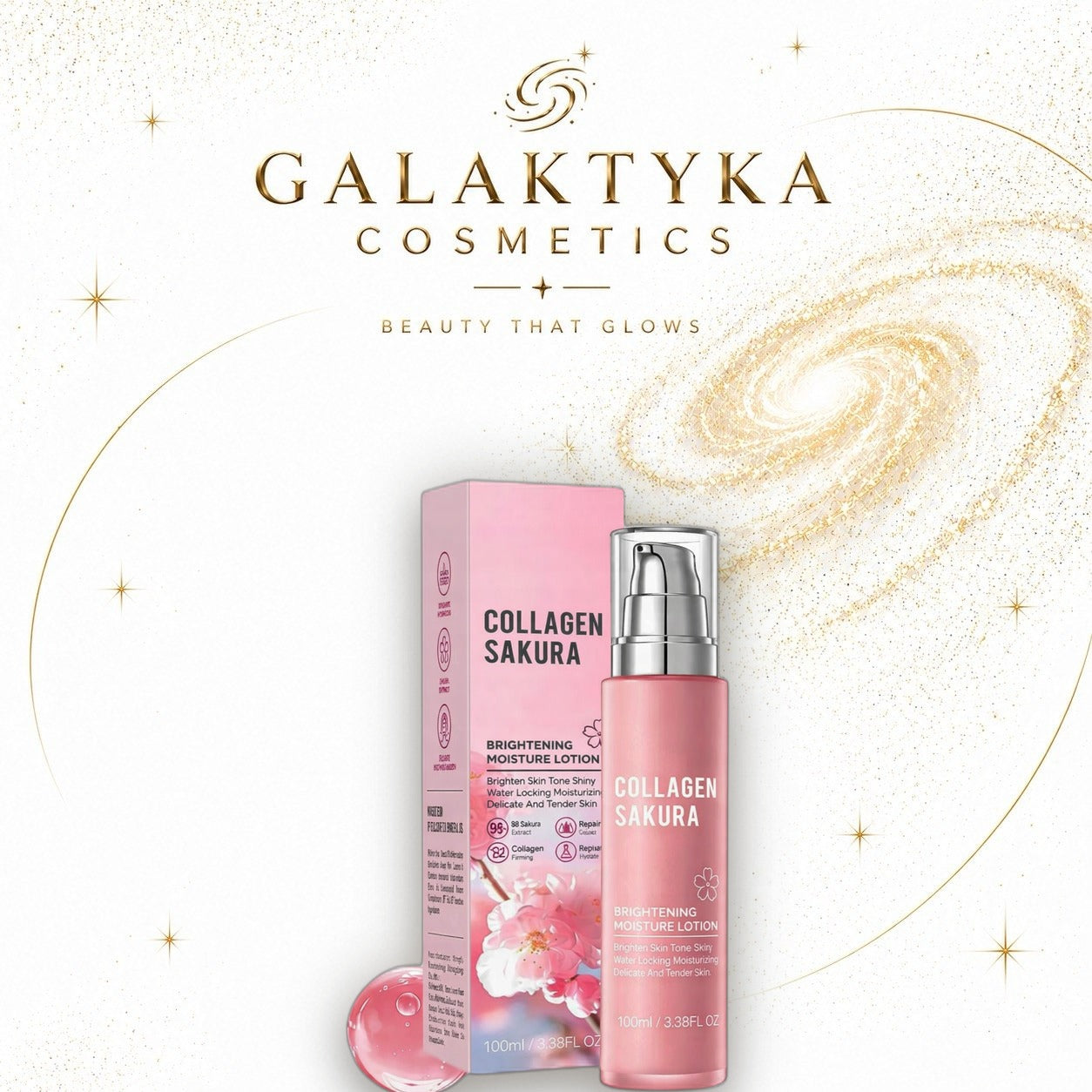 Emulsja nawilżający do twarzy SADOER Collagen Sakura dzień i noc 100 ml