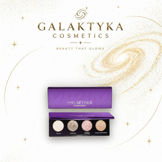 METYSUR Paleta cieni do powiek 4 kolory shimmer glitter makijaż oczu
