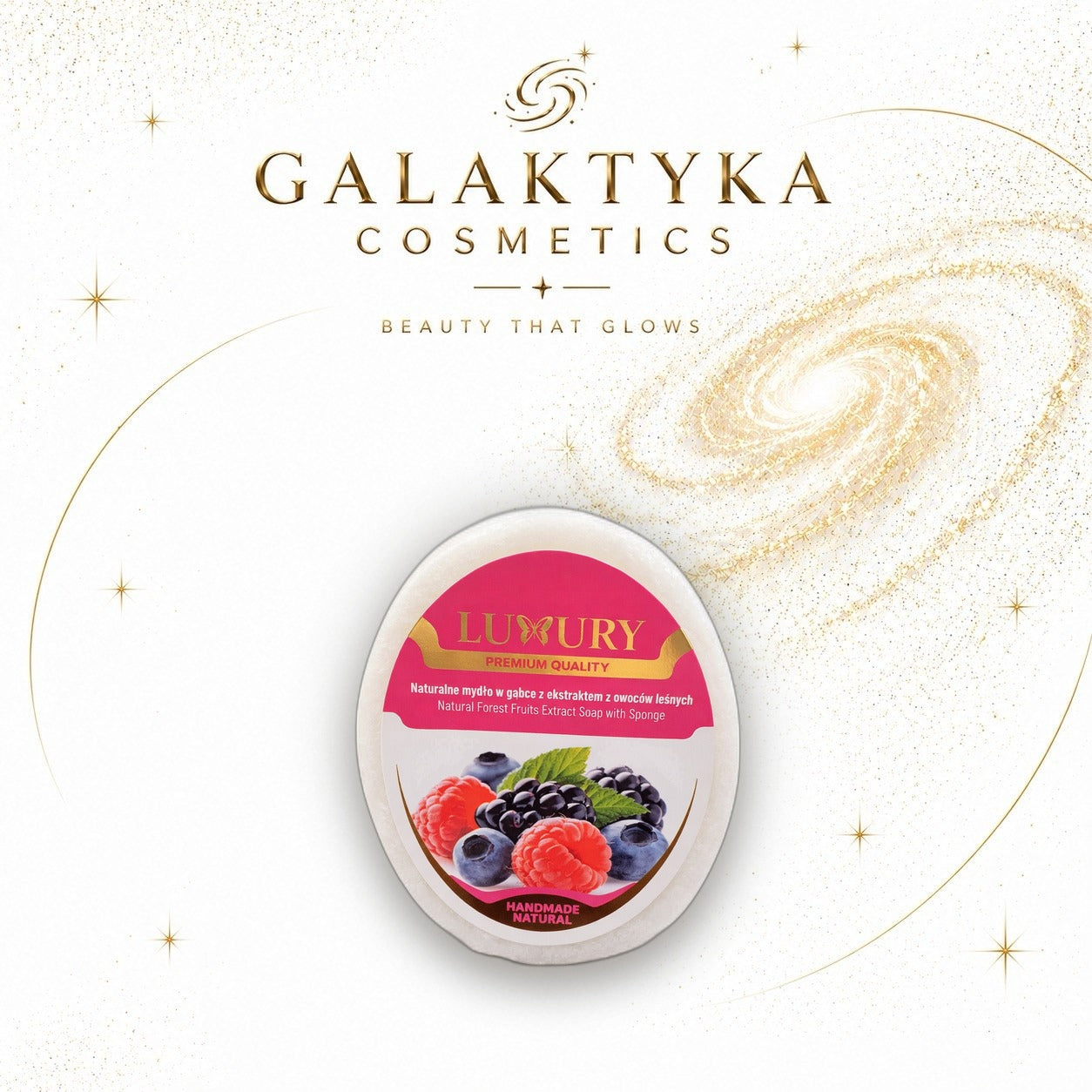 NATURALNE MYDŁO W GĄBCE Z EKSTRAKTEM Z OWOCÓW LEŚNYCH 135g