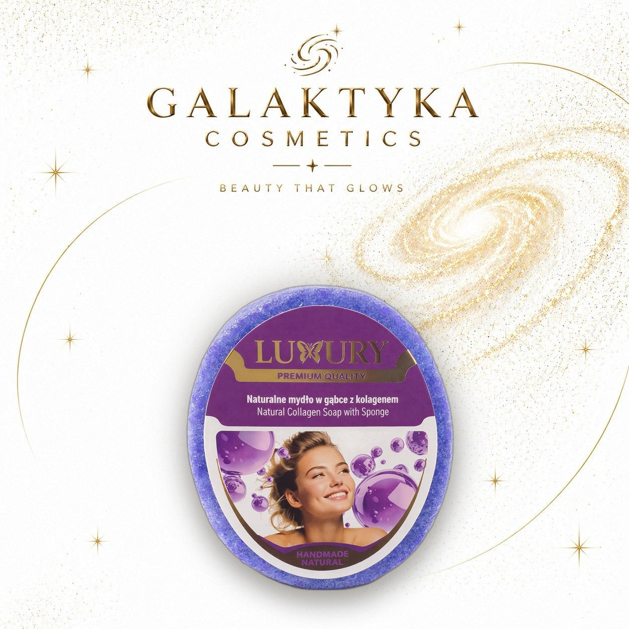 NATURALNE MYDŁO W GĄBCE Z KOLAGENEM 135g
