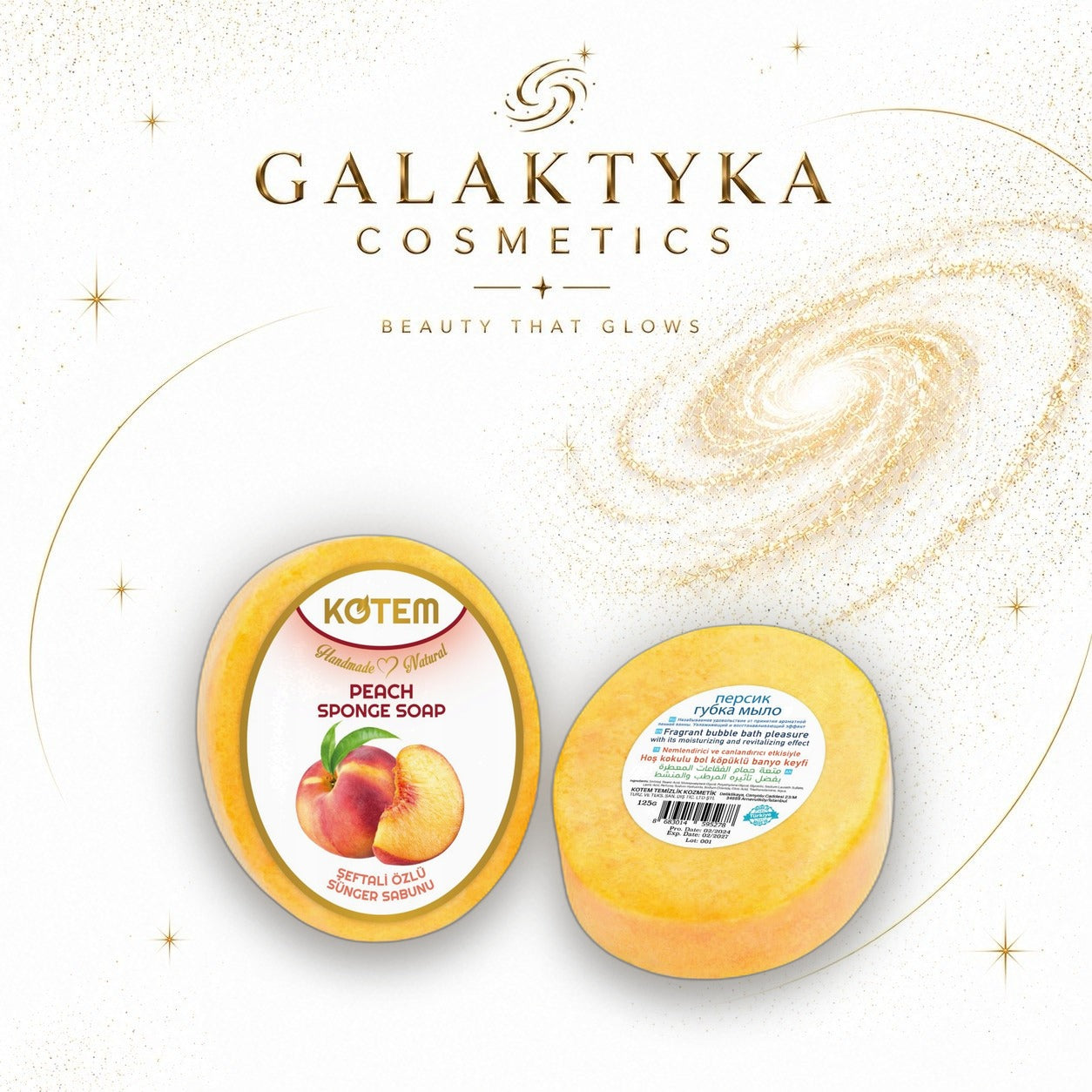 KOTEM BRZOSKWINIOWE MYDŁO W GĄBCE 125 g