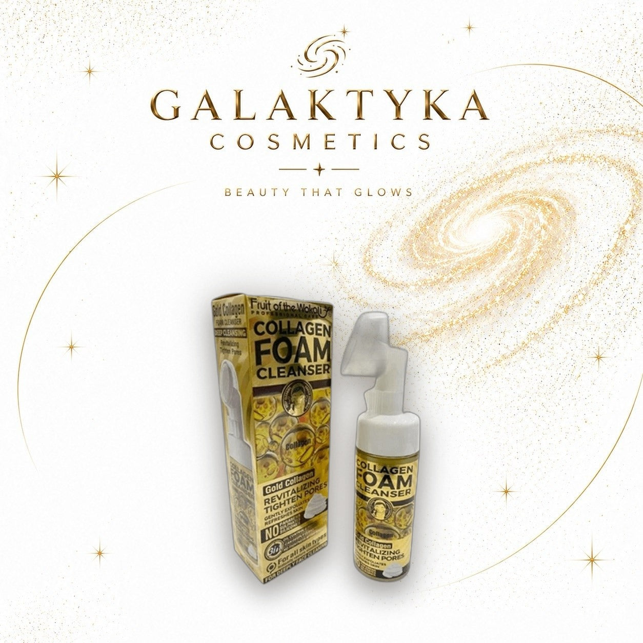 Odświeżająca pianka oczyszczająca do twarzy Złoty Kolagen 150 ml