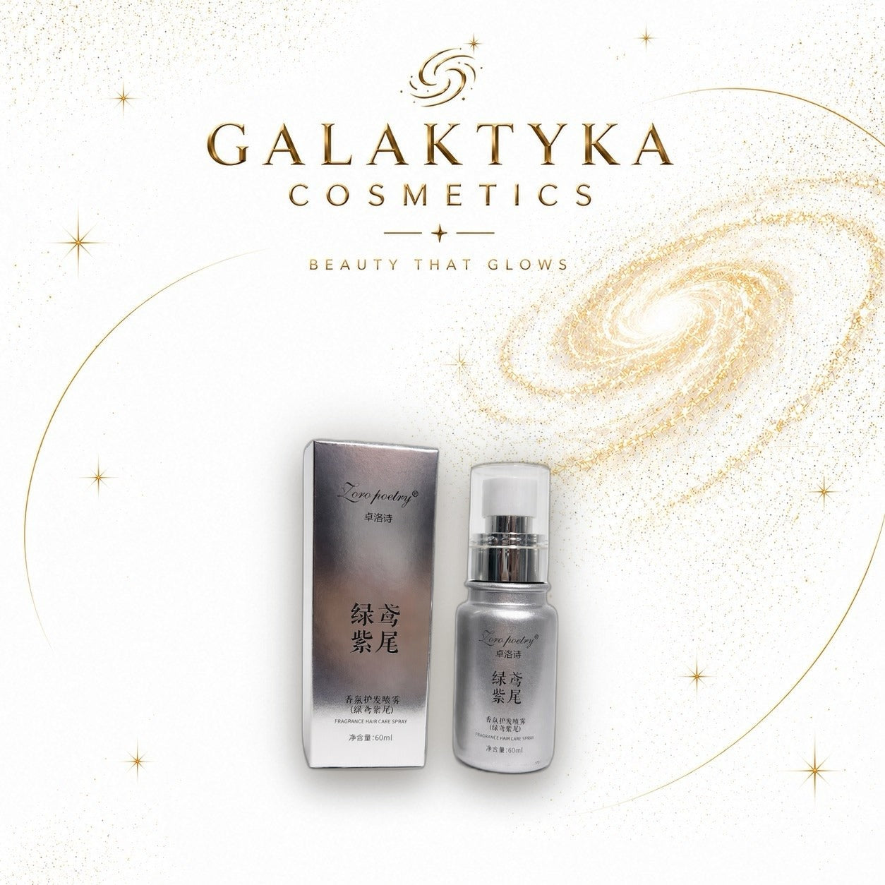 Perfumowany spray do włosów 60ml połysk i zapach HIT