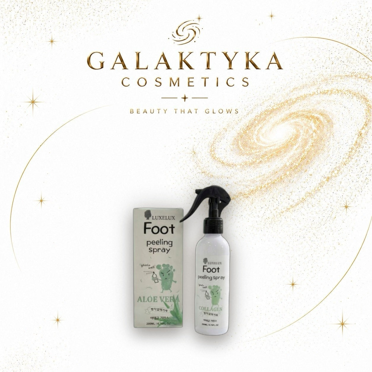 PEELING DO STÓP ALOE VERA LUXELUX Foot Peeling Spray złuszczający 200 ml