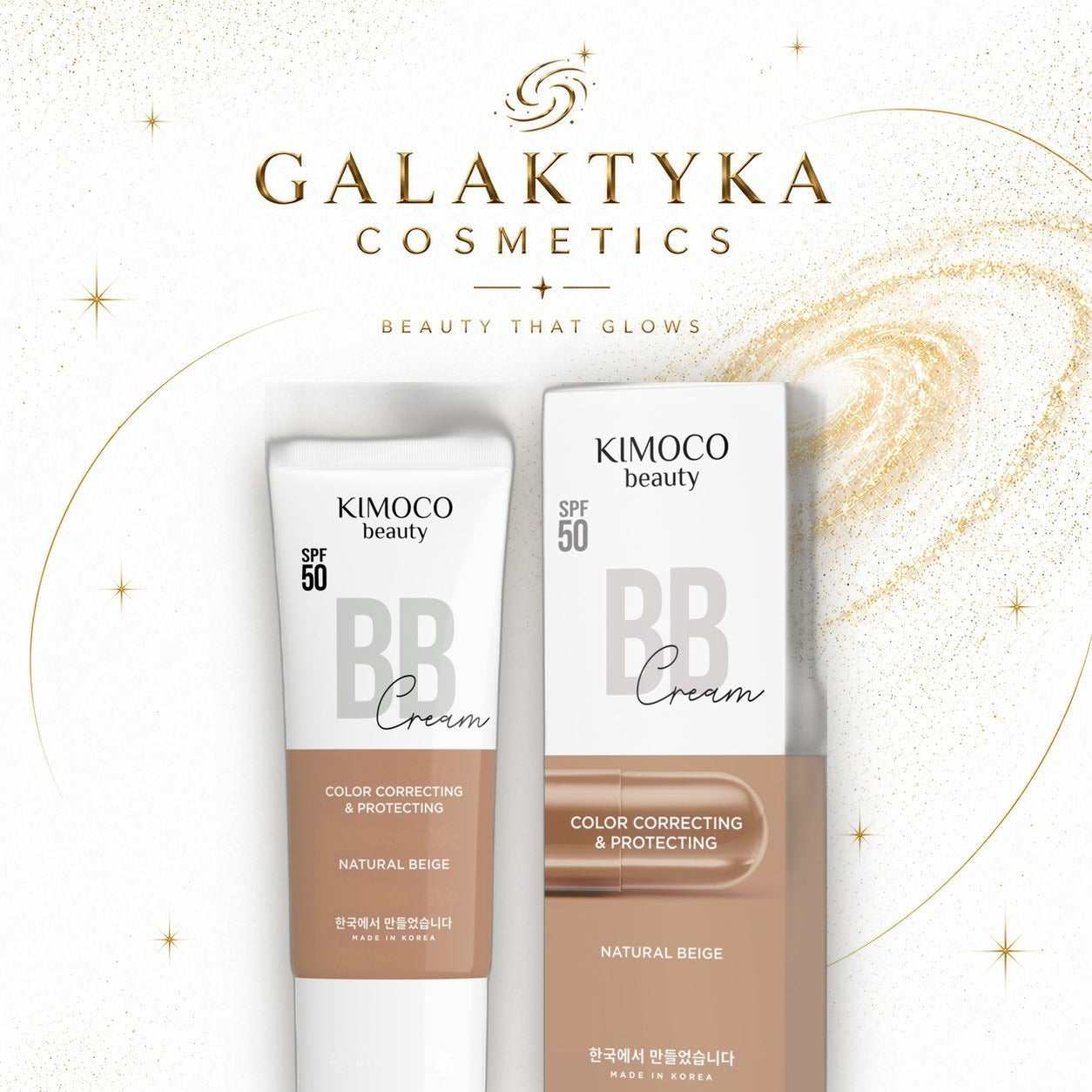KIMOCO BEAUTY BB cream pielęgnacyjny krem BB z filtrem natural beige SPF50