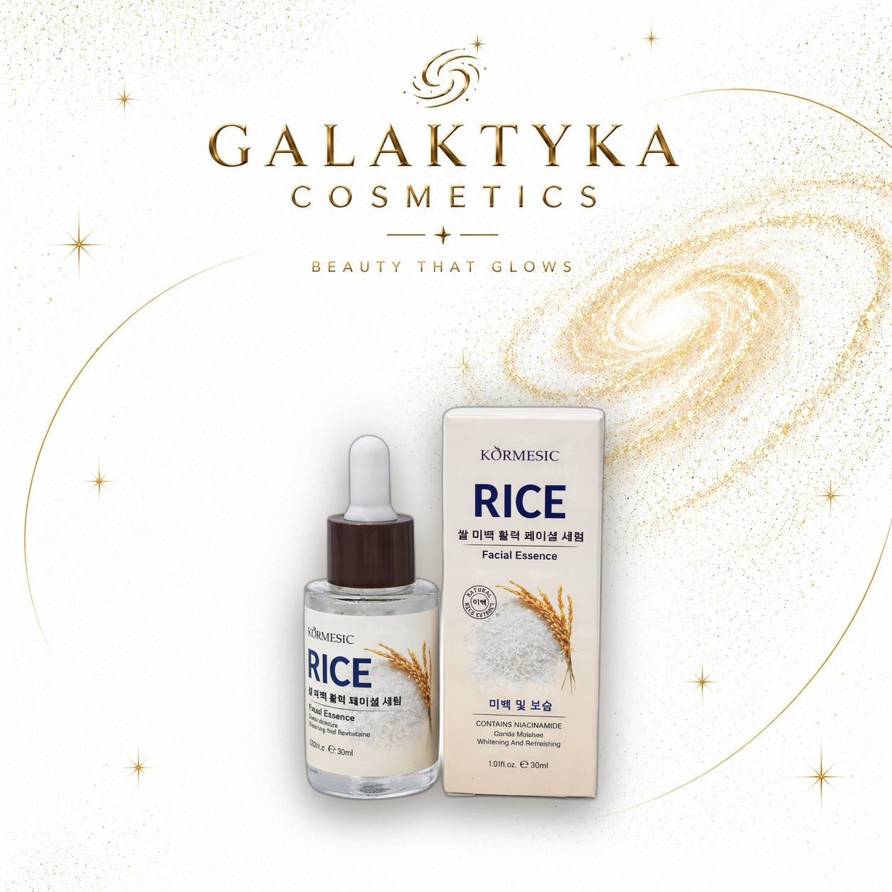 KORMESIC Rice Facial Essence Serum do Twarzy z Niacynamidem 30ml