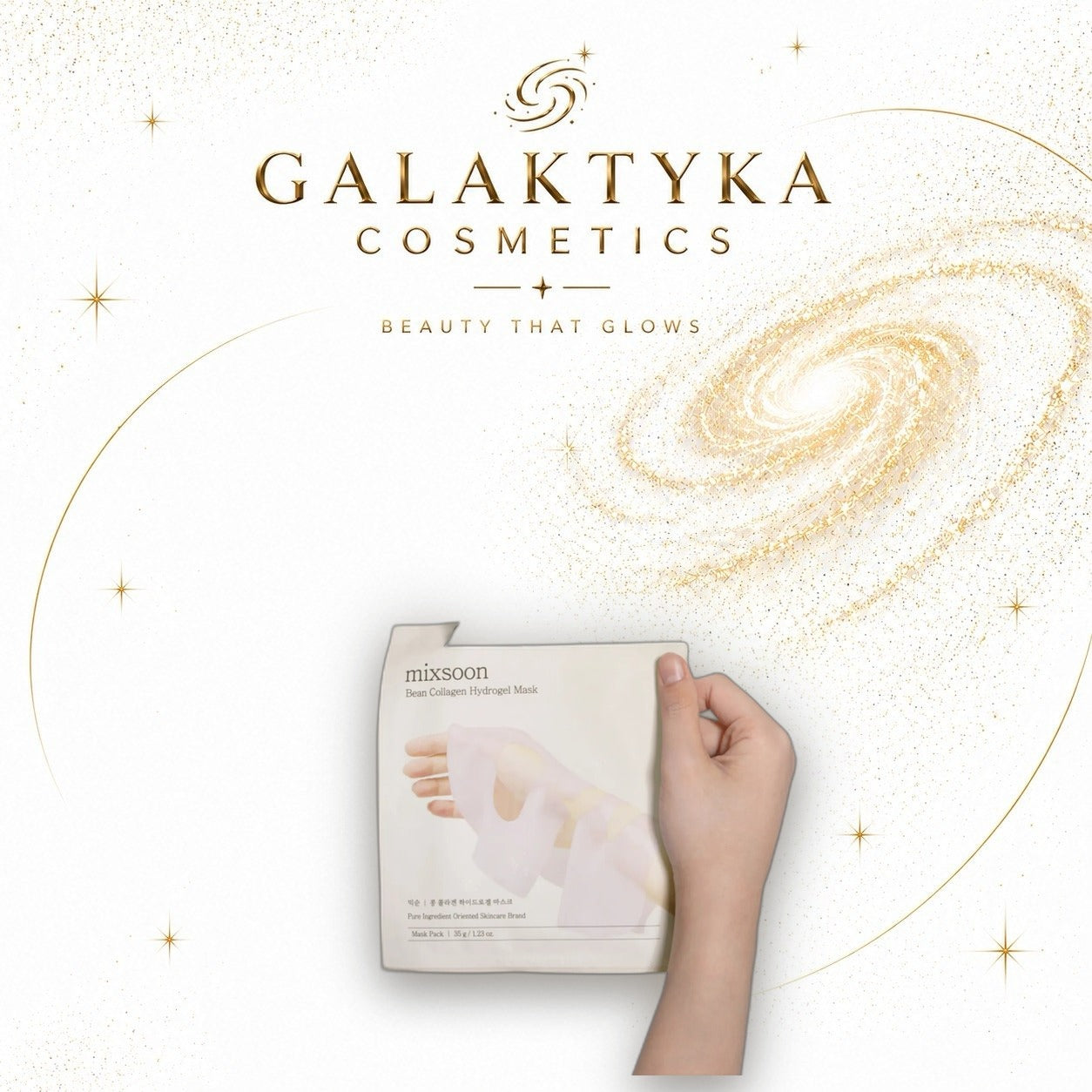 MIXSOON Bean Hydrogel Mask 1 x 35g Fermentacja Nawilżenie