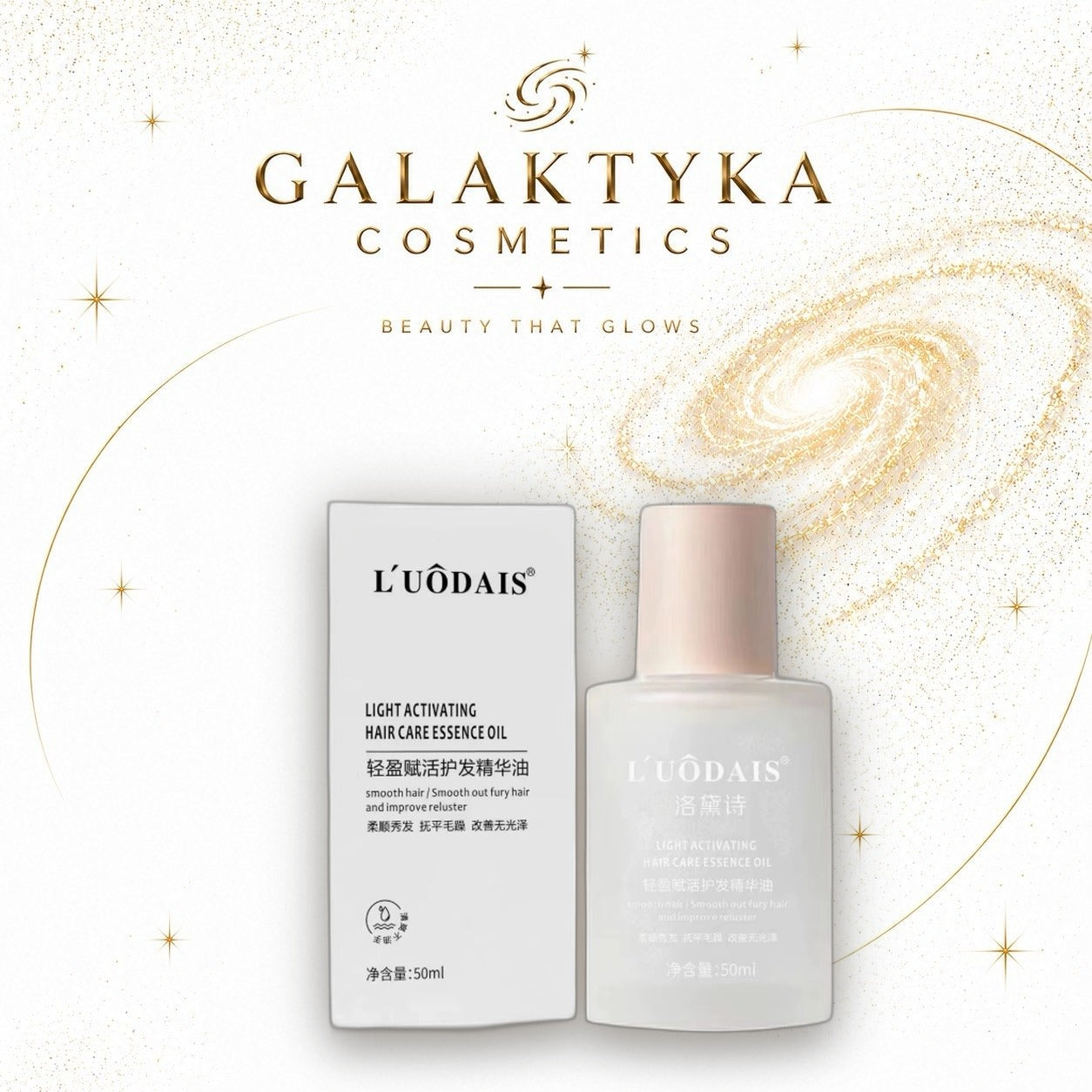 L'UODAIS - lekki Olejek Esencja Do włosów 50 ml Wygładzenie, Blask