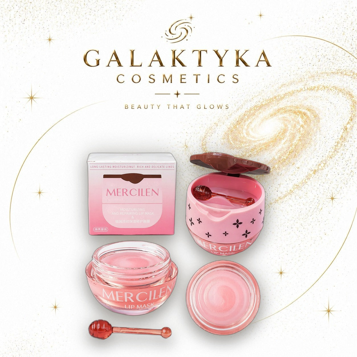 MERCILEN Lip Mask Nawilżająca i Regenerująca Maska do Ust z Aplikatorem