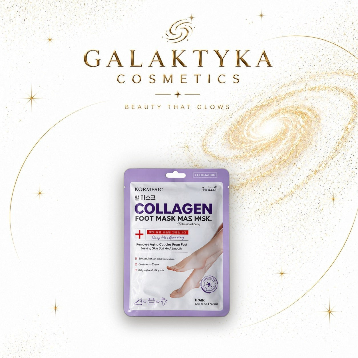 KORMESIC Collagen Foot Mask - Maska Kolagenowa do stóp nawilżenie